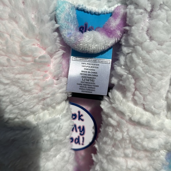 NWT Girls Robe with unicorn hood - Picture 2 of 4